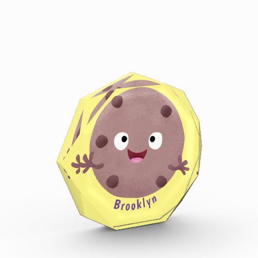 Cute smart chocolade chip cookie cartoon fotoblokken (Links)