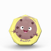 Cute smart chocolade chip cookie cartoon fotoblokken (Voorkant)