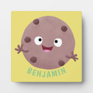 Cute smart chocolade chip cookie cartoon fotoplaat