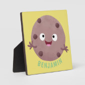 Cute smart chocolade chip cookie cartoon fotoplaat (Voorkant)