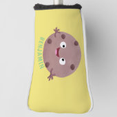 Cute smart chocolade chip cookie cartoon golfheadcover (Draai 90)