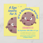 Cute smart chocolade chip cookie cartoon kaart (Voorkant / Achterkant)