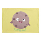 Cute smart chocolade chip cookie cartoon kussensloop (Achterkant)