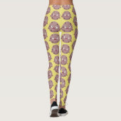 Cute smart chocolade chip cookie cartoon leggings (Achterkant)
