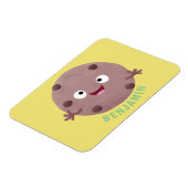 Cute smart chocolade chip cookie cartoon magneet (Linkerzijde)