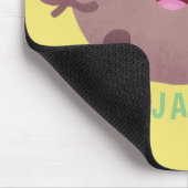 Cute smart chocolade chip cookie cartoon muismat (Hoek)