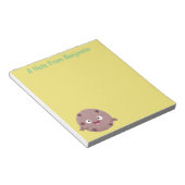 Cute smart chocolade chip cookie cartoon notitieblok (Schuin)