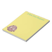 Cute smart chocolade chip cookie cartoon notitieblok (Linkerzijde)