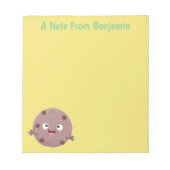 Cute smart chocolade chip cookie cartoon notitieblok (Voorkant)