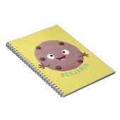 Cute smart chocolade chip cookie cartoon notitieboek (Rechterzijde)