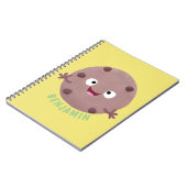 Cute smart chocolade chip cookie cartoon notitieboek (Linkerzijde)