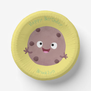 Cute smart chocolade chip cookie cartoon papieren kommen