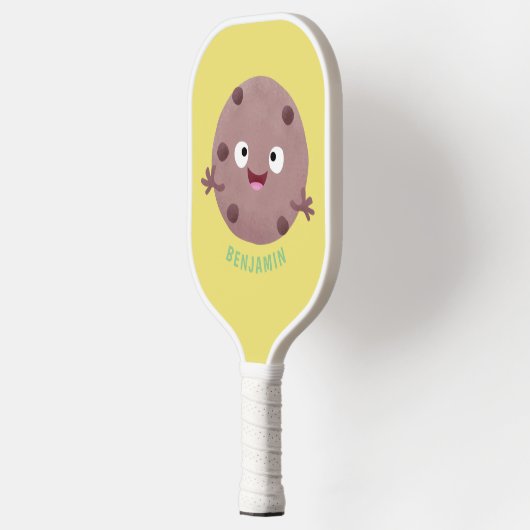 Cute smart chocolade chip cookie cartoon pickleball paddle (Links)