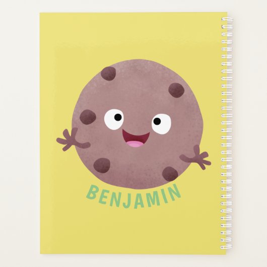 Cute smart chocolade chip cookie cartoon planner (Achterkant)