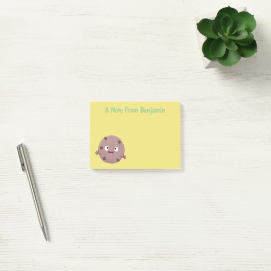 Cute smart chocolade chip cookie cartoon post-it® notes (Kantoor)