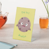 Cute smart chocolade chip cookie cartoon reclamebord met voetstuk (Insitu)