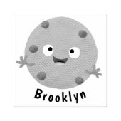 Cute smart chocolade chip cookie cartoon rubberstempel (Afrduk)