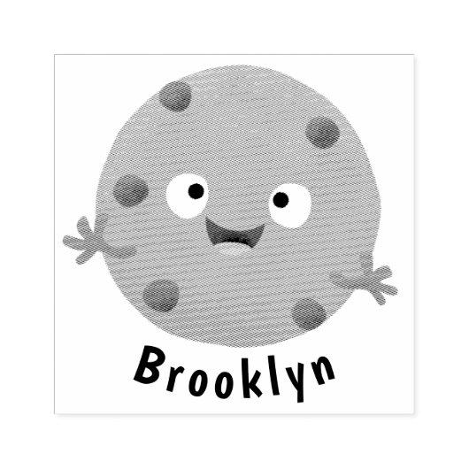 Cute smart chocolade chip cookie cartoon rubberstempel (Afrduk)