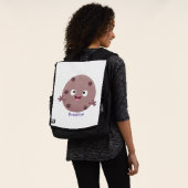 Cute smart chocolade chip cookie cartoon rugtassen (Gedragen)