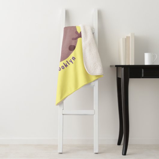 Cute smart chocolade chip cookie cartoon sherpa deken (In situ)