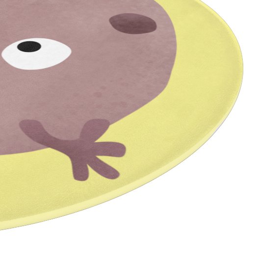 Cute smart chocolade chip cookie cartoon snijplank (Hoek)