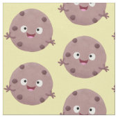Cute smart chocolade chip cookie cartoon stof (Close Up)