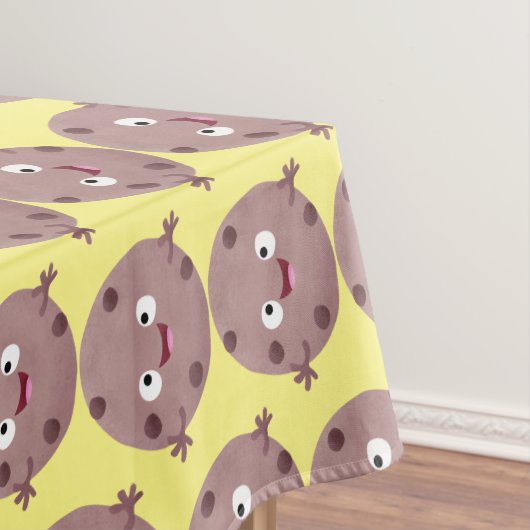 Cute smart chocolade chip cookie cartoon tafelkleed (Voorbeeld)