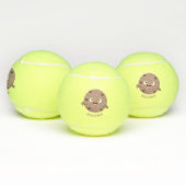 Cute smart chocolade chip cookie cartoon tennisballen (Multi)