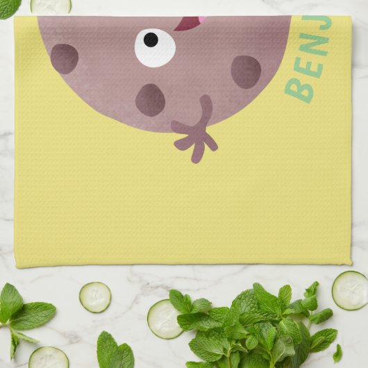 Cute smart chocolade chip cookie cartoon theedoek (Gevouwen)