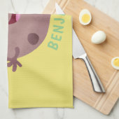 Cute smart chocolade chip cookie cartoon theedoek (Quarter Fold)