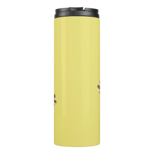 Cute smart chocolade chip cookie cartoon thermosbeker (Achterkant)