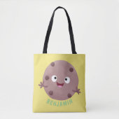 Cute smart chocolade chip cookie cartoon tote bag (Voorkant)