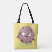 Cute smart chocolade chip cookie cartoon tote bag (Achterkant)