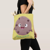 Cute smart chocolade chip cookie cartoon tote bag (Dichtbij)