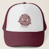 Cute smart chocolade chip cookie cartoon trucker pet (Voorkant)