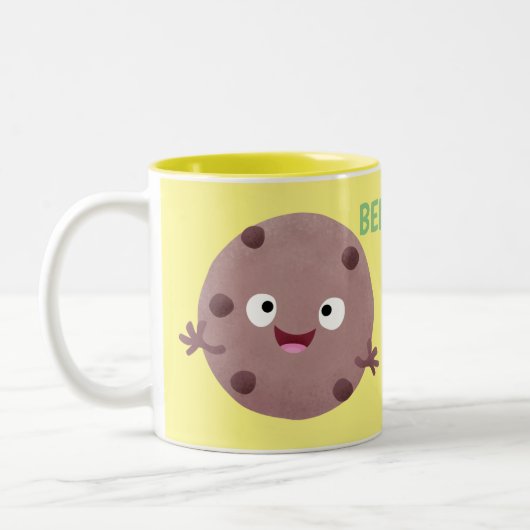 Cute smart chocolade chip cookie cartoon tweekleurige koffiemok (Links)