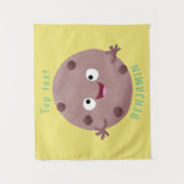 Cute smart chocolade chip cookie cartoon wandkleed (Voorkant)