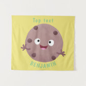 Cute smart chocolade chip cookie cartoon wandkleed (Voorkant (horizontaal))