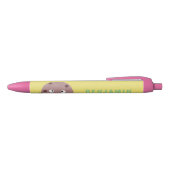Cute smart chocolade chip cookie cartoon zwarte inkt pen (Bovenkant)