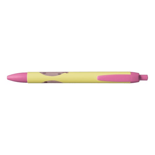 Cute smart chocolade chip cookie cartoon zwarte inkt pen (Achterkant)