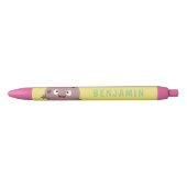 Cute smart chocolade chip cookie cartoon zwarte inkt pen (Voorkant)