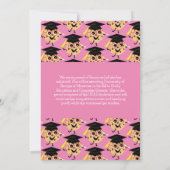 Cute Smart Cookie Graduy Party Cartoon Roze Kaart (Achterkant)