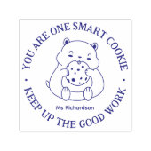 Cute Smart Cookie Hamster Teacher Aanmoediging Zelfinktende Stempel (Design)