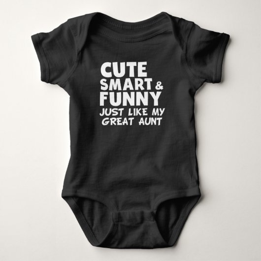 Cute Smart en grappig zoals mijn geweldige tante Romper (Voorkant)