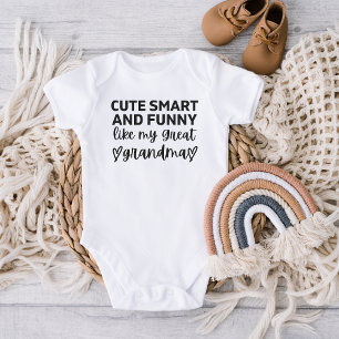 Cute Smart en grappig zoals mijn oma Funny Romper
