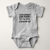 Cute Smart en grappig zoals mijn oma Funny Romper (Voorkant)