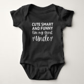Cute Smart en grappig zoals mijn oom Funny Bab Romper (Voorkant)