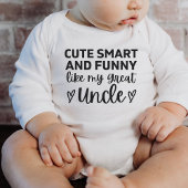 Cute Smart en grappig zoals mijn oom Funny Bab Romper