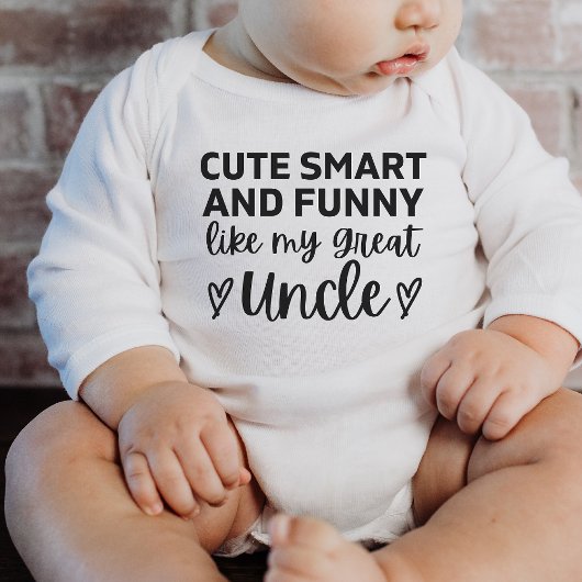Cute Smart en grappig zoals mijn oom Funny Bab Romper