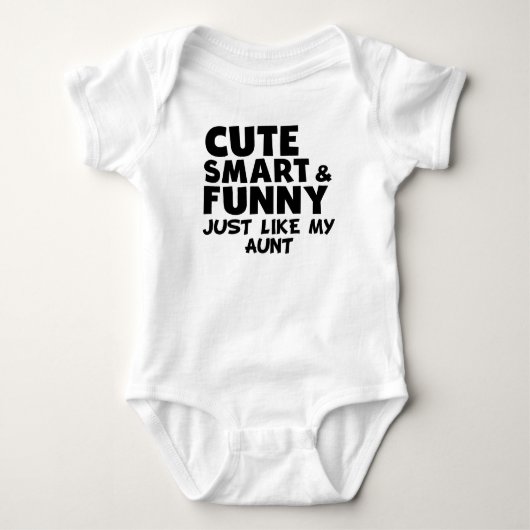 Cute Smart en grappig zoals mijn tante Romper (Voorkant)
